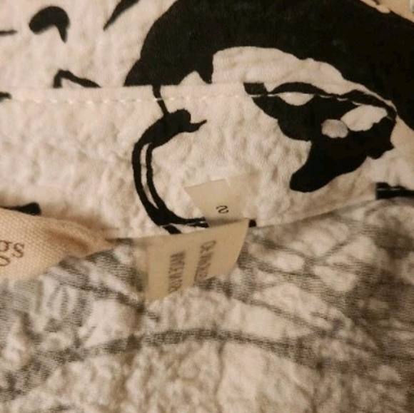 Soft Surroundings Womens Tunic Black White Sleeveless Button Sz S Top - Picture 7 of 8